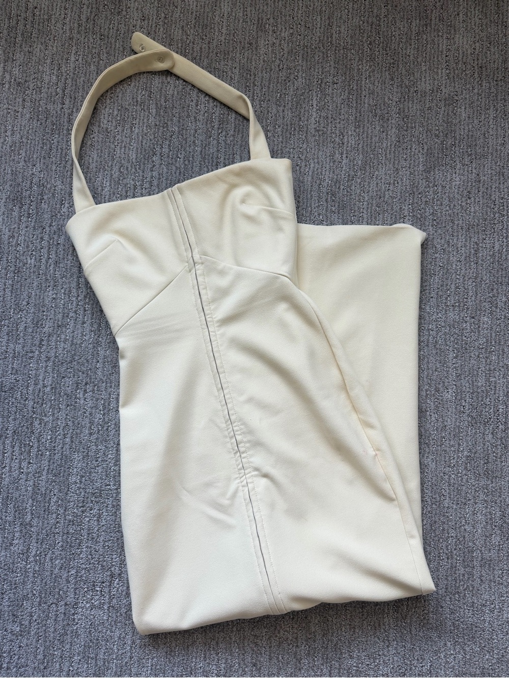 House of CB MIA Ecru Halter Maxi Dress